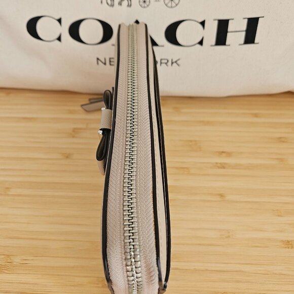 Coach Darcy Bow Accordion Zip Wallet F51668, Silver/Sand - Picture 9 of 12